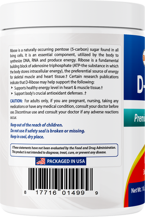 Best Naturals D-Ribose 1 Lb Pure Powder
