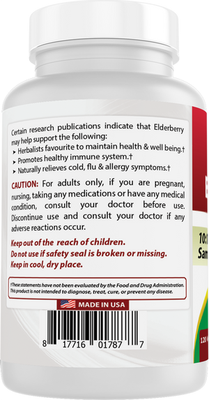 Best Naturals Elderberry 5000 mg 120 Vegetarian Capsules