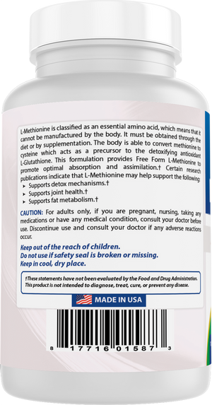 Best Naturals L-Methionine 500 mg 120 Veggie Capsules