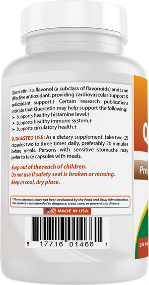 Best Naturals Quercetin 1000 mg 120 Vegetarian Capsules