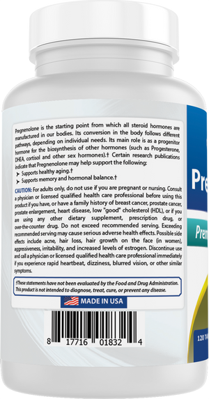 Best Naturals Pregnenolone 100 mg 120 Tablets