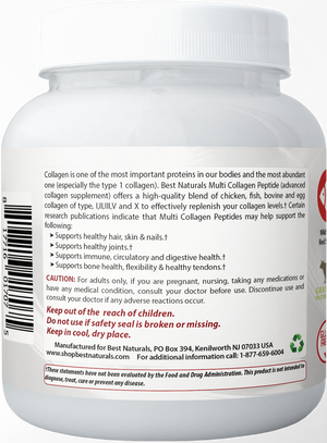 Best Naturals Multi Collagen Peptide Powder 1 Pound