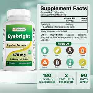 Best Naturals Eyebright 470 mg 180 Capsules