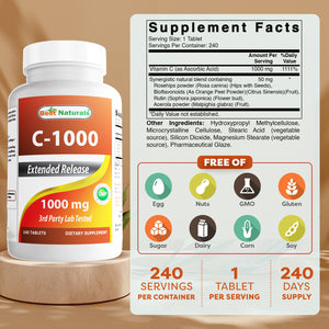 Best Naturals Vitamin C 1000 mg 240 Tablets