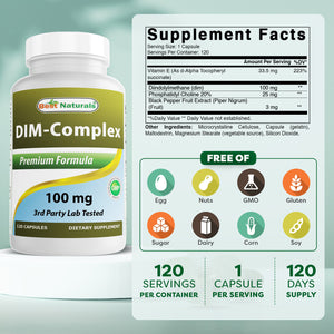 Best Naturals DIM-Complex 100 mg 120 Capsules