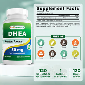 Best Naturals DHEA 50 mg 120 Tablets