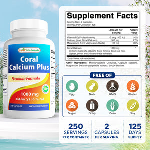 Best Naturals Coral Calcium Plus 250 Capsules