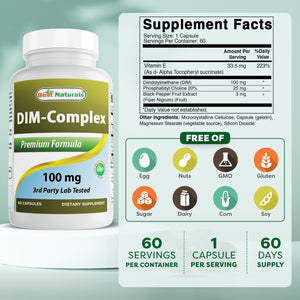 Best Naturals DIM-Complex 100 mg 60 Capsules