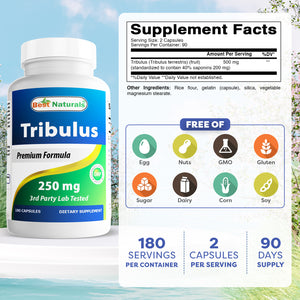 Best Naturals Tribulus 250 mg 180 Capsules