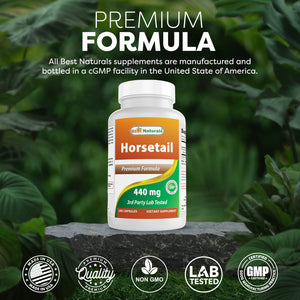 Best Naturals Horsetail 440 mg 180 Capsules