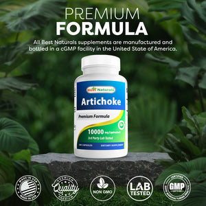 Best Naturals Artichoke 1000 mg Per Serving 180 Capsules