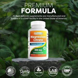 Best Naturals Magnesium Citrate 400 mg 250 tablets