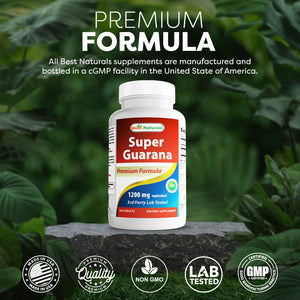 Best Naturals Super Guarana 1200 mg 180 Tablets
