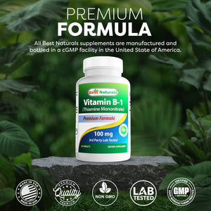 Best Naturals Vitamin B1 as Thiamine Mononitrate 100 mg 120 Tablets