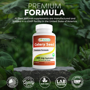 Best Naturals Celery Seed 600 mg 180 Tablets