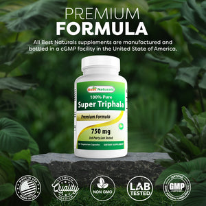 Best Naturals Triphala 750 mg 120 Vegetarian Capsules