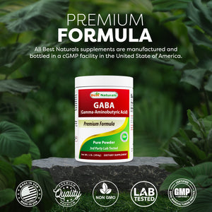 Best Naturals GABA (Gamma Aminobutyric Acid) Pure 1 Lb Powder