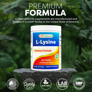 Best Naturals L-Lysine 1 Lb Powder