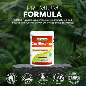 Best Naturals Zinc Gluconate Pure Powder 1 Pound