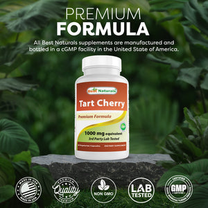 Best Naturals Tart Cherry 1000 mg 60 Vegetarian Capsules