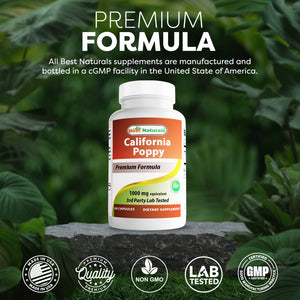 Best Naturals California Poppy 1000 mg Equivalent - 60 Capsules
