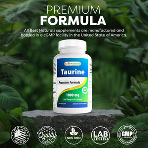 Best Naturals Taurine 1000 mg 250 Tablets
