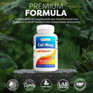 Best Naturals Cal Mag with D3 180 Tablets