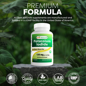 Best Naturals Potassium Iodide 130 mg per Serving - Dietary Supplement, 90 Tablets (1)