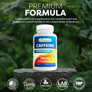 Best Naturals Caffeine 200 mg 120 Tablets