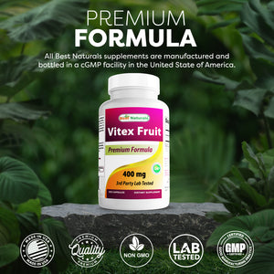 Best Naturals Vitex Fruit (Chasteberry) 400 mg 250 Capsules