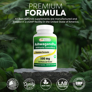 Best Naturals Ashwagandha 500mg 120 Capsules