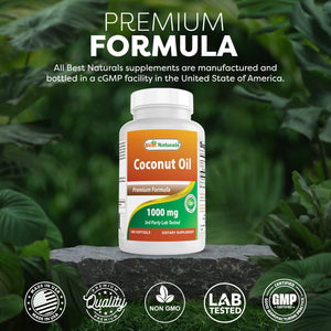 Best Naturals Coconut oil 1000 mg 180 Softgels