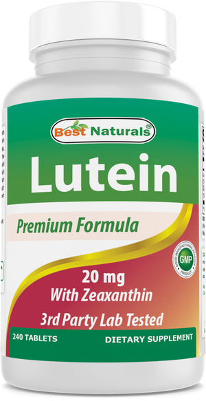 Best Naturals Lutein 20 mg with Zeaxanthin- 240 Tablets