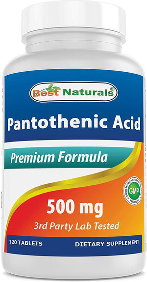 Best Naturals Pantothenic Acid 500 mg 120 Tablets - shopbestnaturals.com