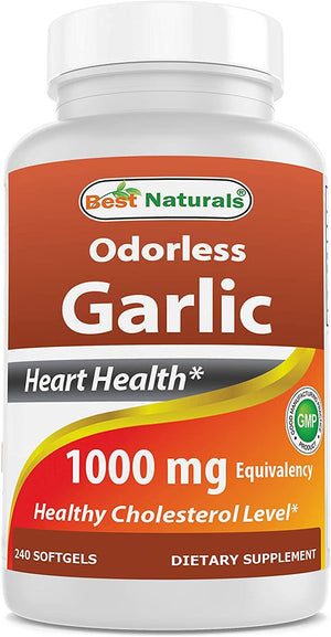 Best Naturals Odorless Garlic 1000 mg 240 Softgels - shopbestnaturals.com