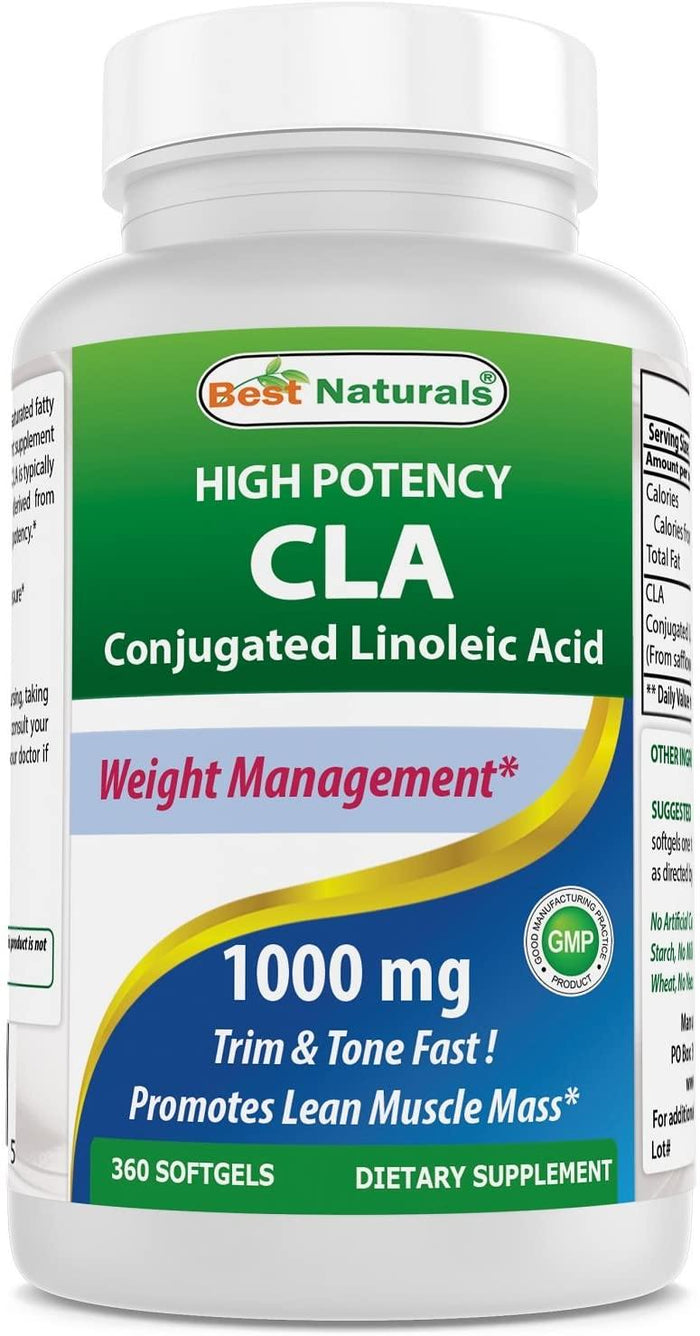 Best Naturals High Potency CLA, 1000 mg, 360 softgels
