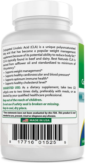Best Naturals CLA 1300 mg 90 Softgels - shopbestnaturals.com