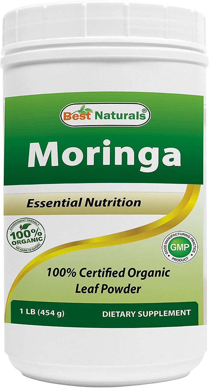 Best Naturals Moringa 1 Lb Certified Organic Leaf Powder