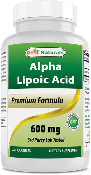 Best Naturals Alpha Lipoic Acid 600 mg 240 Capsules - shopbestnaturals.com
