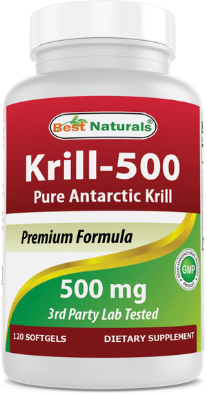 Best Naturals Krill Oil 500mg 120 softgels - shopbestnaturals.com