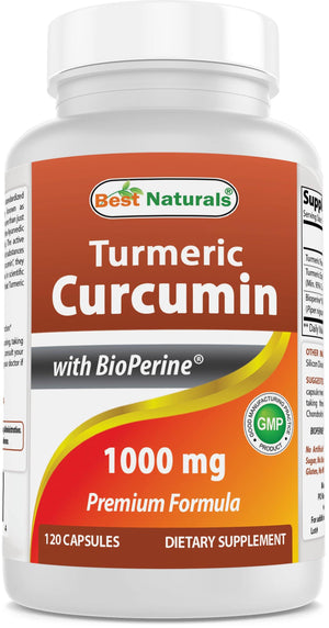 Best Naturals Turmeric Curcumin 1000 mg 120 Capsules - shopbestnaturals.com