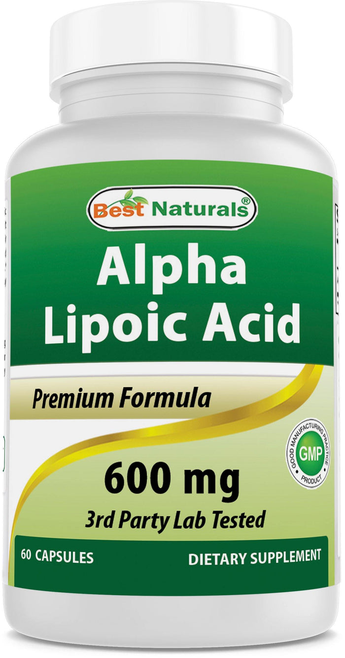 Best Naturals Alpha Lipoic Acid 600 mg 60 Capsules