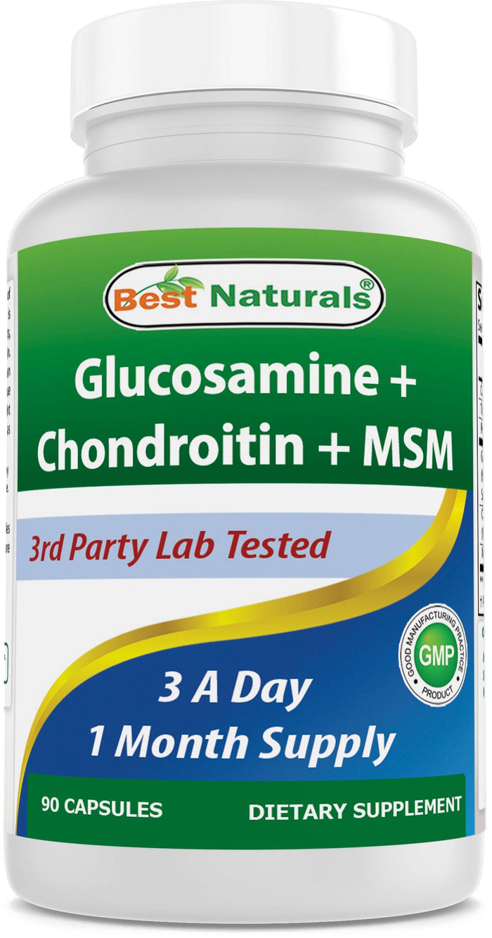 Best Naturals, Glucosamine Chondroitin MSM Supplements, 2600 mg per Serving, 90 Capsules
