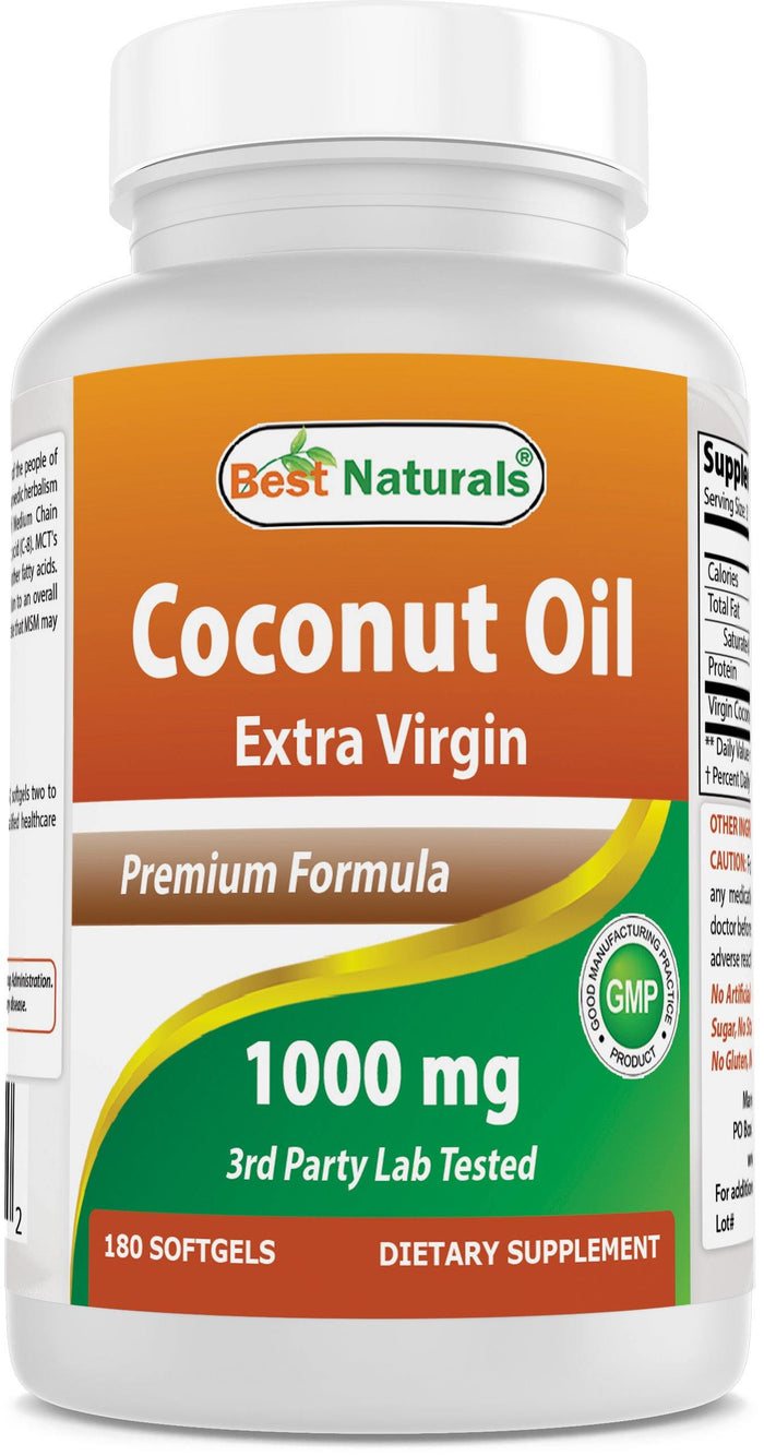 Best Naturals Coconut oil 1000 mg 180 Softgels