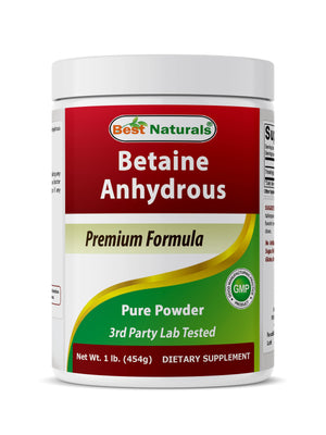 Best Naturals Betaine Anhydrous Trimethylglycine (TMG) Pure Powder 1 Pound - shopbestnaturals.com