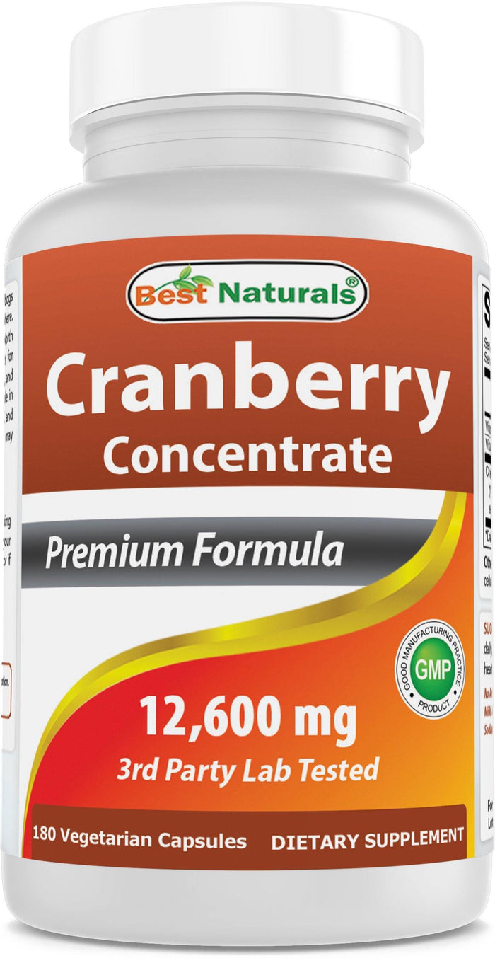 Best Naturals Cranberry Concentrate 12600 mg 180 Vegetarian Capsules