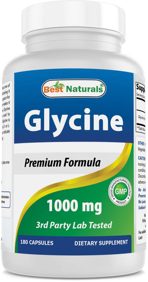Best Naturals Glycine 1000 mg 180 Capsules - shopbestnaturals.com