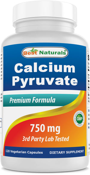 Best Naturals Calcium Pyruvate 750 mg 120 Capsules - shopbestnaturals.com
