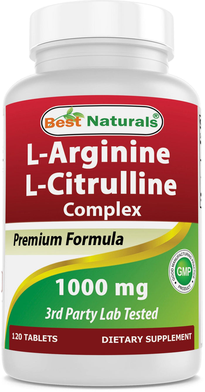 Best Naturals L-Arginine L-Citrulline Complex 1000 mg 120 Tablets