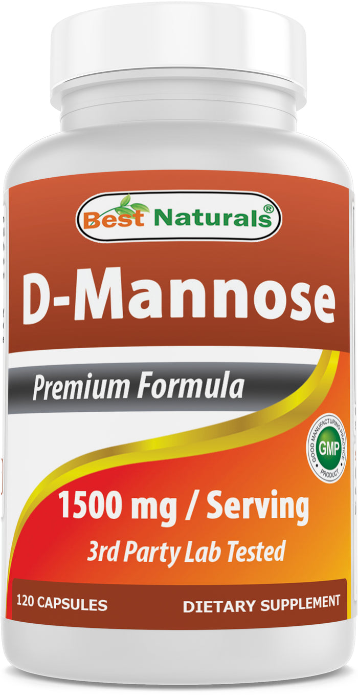 Best Naturals D-Mannose 1500 mg/Serving 120 Capsules